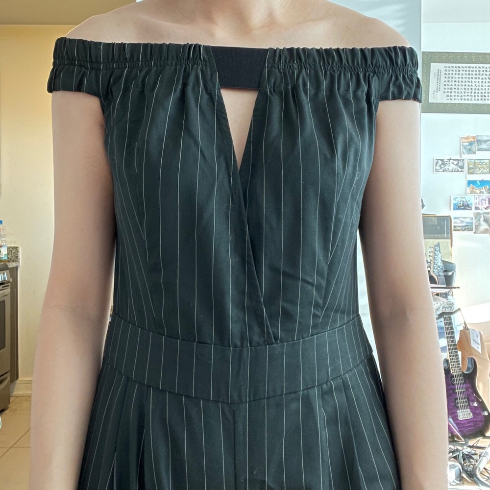 Black off-shoulder jumpsuit